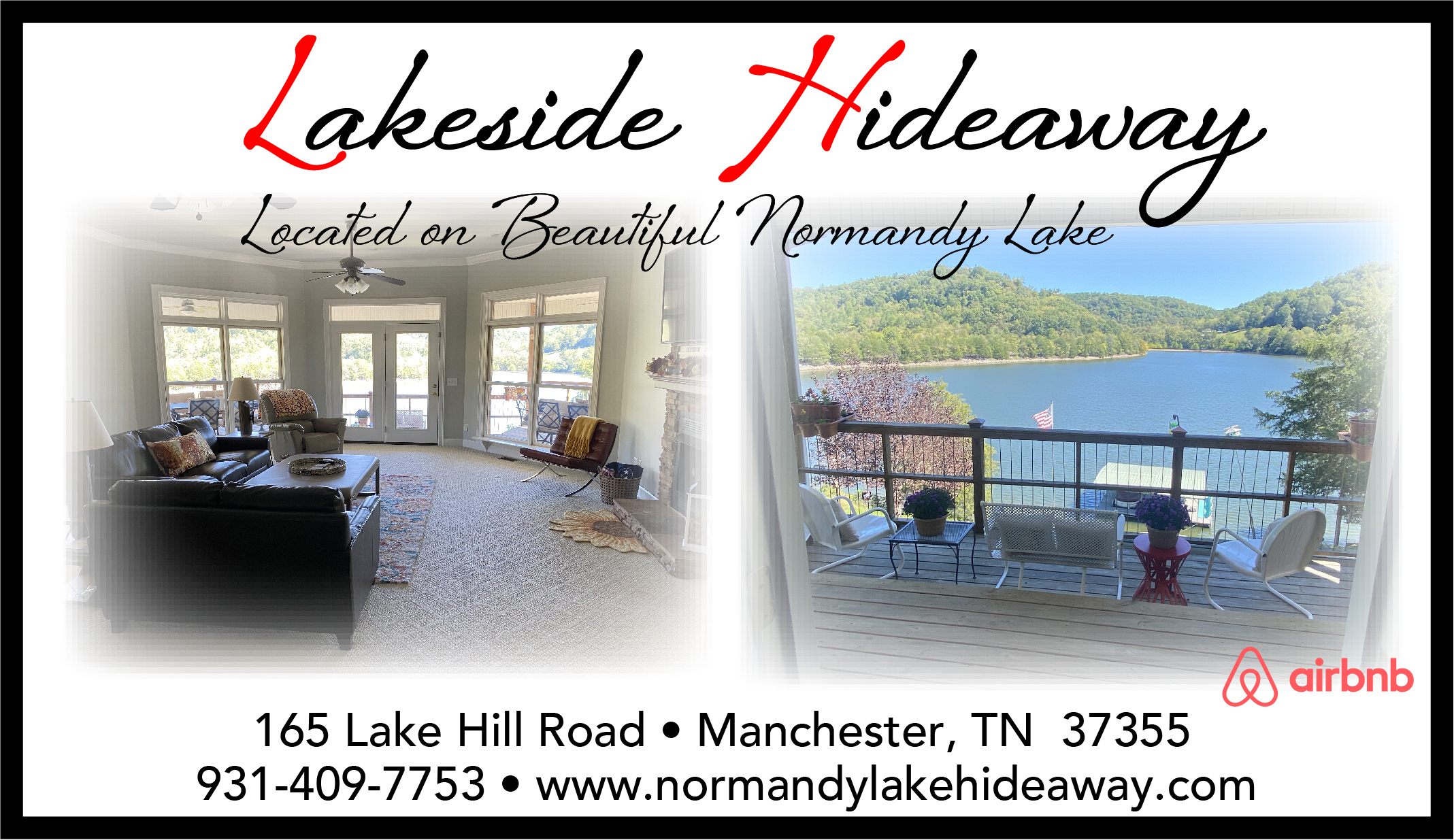  Lakeside hideaway ad