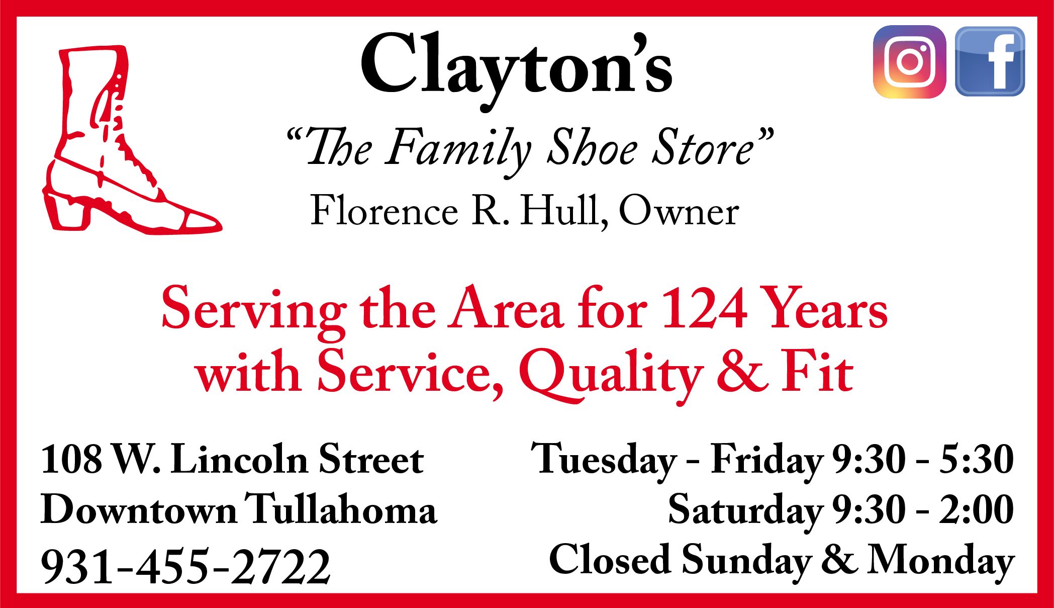 clayton shoes ad