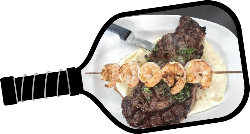 steak and shrimp plate